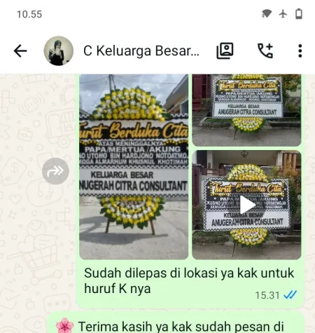 Pengiriman Papan Bunga Duka Menara Btpn