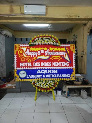 Papan Bunga di Menara Btpn