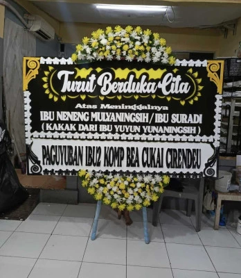 Papan Bunga di Menara Btpn